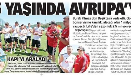 Gazetelerde günün Beşiktaş manşetleri (25 Temmuz)