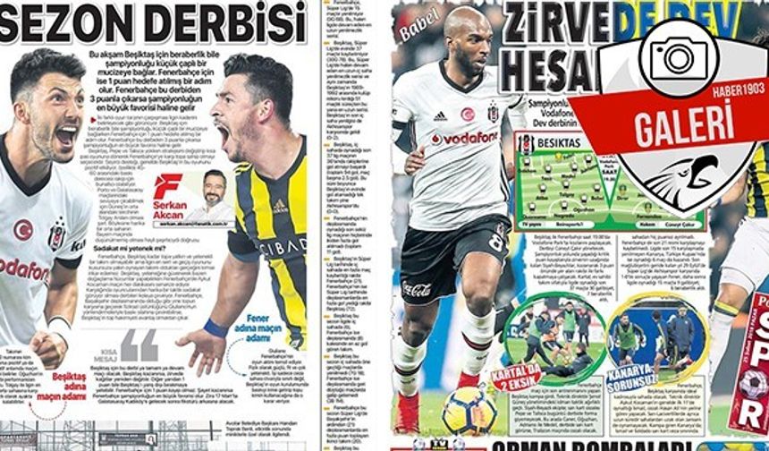 Gazetelerde Beşiktaş manşetleri (25.02.2018)