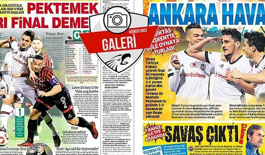 Gençlerbirliği - Beşiktaş karşılaşması gazetelere böyle yansıdı!