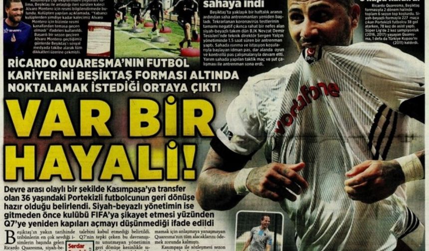 Gazetelerde günün Beşiktaş manşetleri (21 Mayıs 2020)