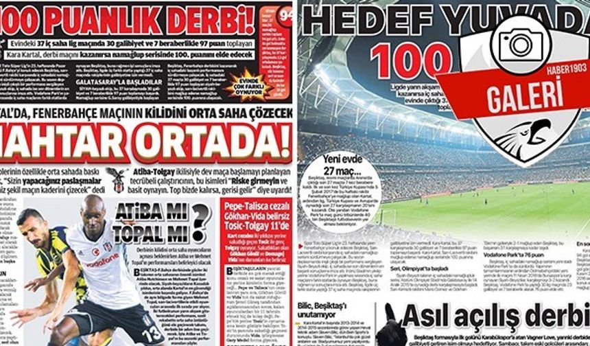 Gazetelerde Beşiktaş manşetleri (24.02.2018