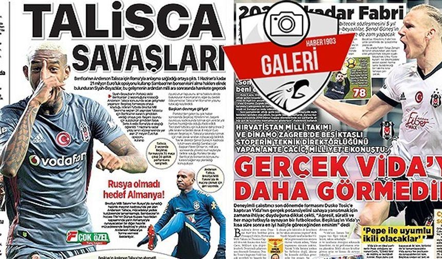 Gazetelerde günün Beşiktaş manşetleri (26.03.2018)