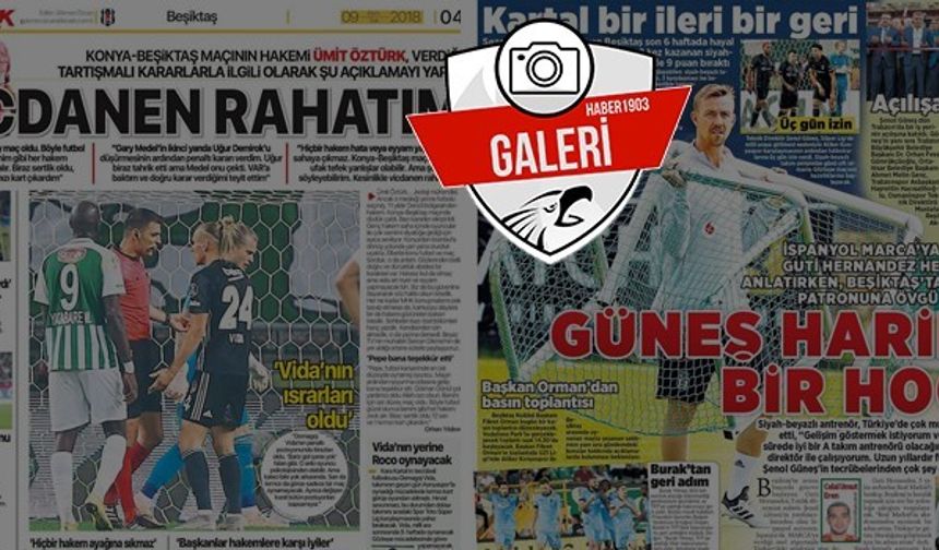 Gazetelerde günün Beşiktaş manşetleri (09.10.2018)