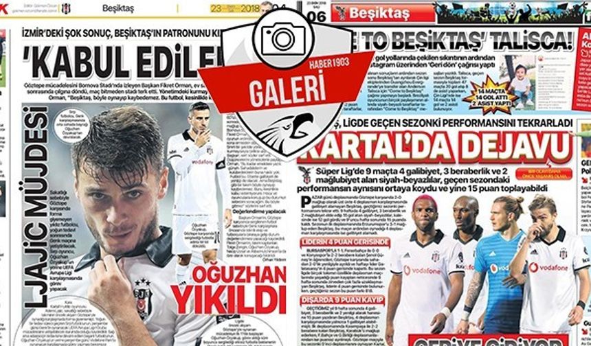 Gazetelerde günün Beşiktaş manşetleri (23.10.2018)