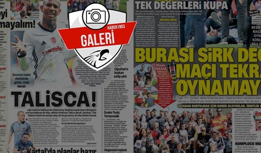 Gazetelerde günün Beşiktaş manşetleri (24.04.2018)