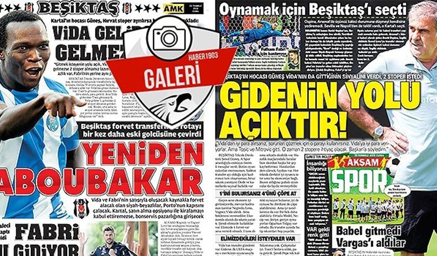 Gazetelerde günün Beşiktaş manşetleri (20.07.2018)