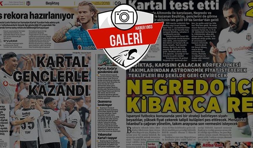 Gazetelerde günün Beşiktaş manşetleri (10.09.2018)