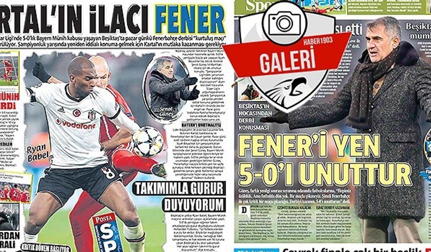 Gazetelerde günün Beşiktaş manşetleri (22.02.2018)