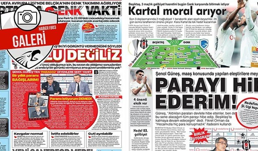 Gazetelerde Beşiktaş manşetleri (25.10.2018)