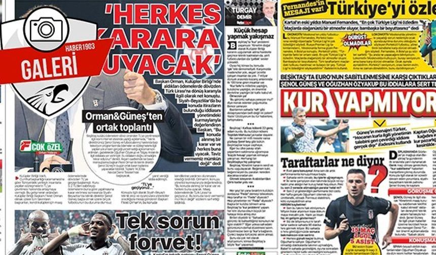 Gazetelerde Beşiktaş manşetleri (24.10.2018)