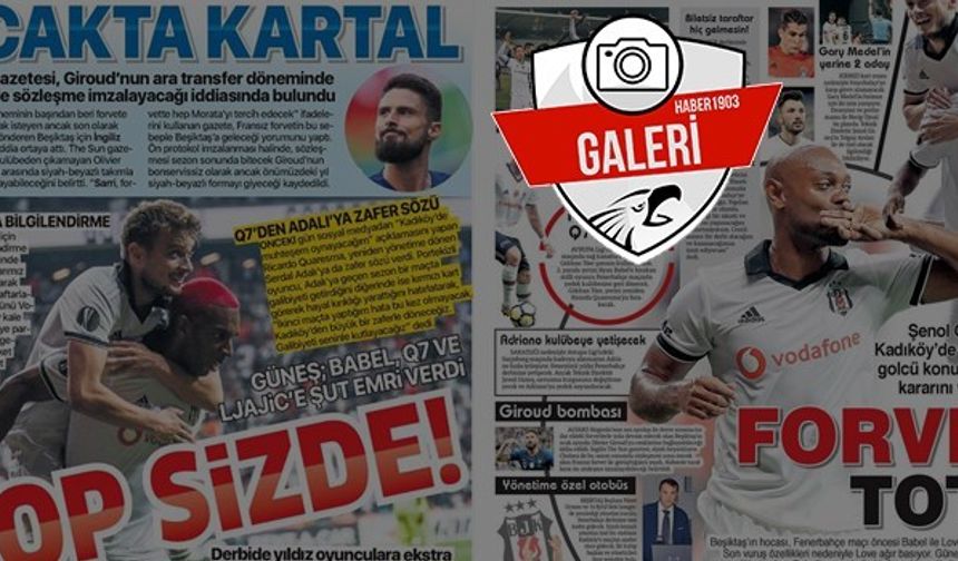 Gazetelerde günün Beşiktaş manşetleri (23.09.2018)