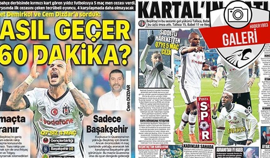 Gazetelerde Beşiktaş manşetleri (07.03.2018)