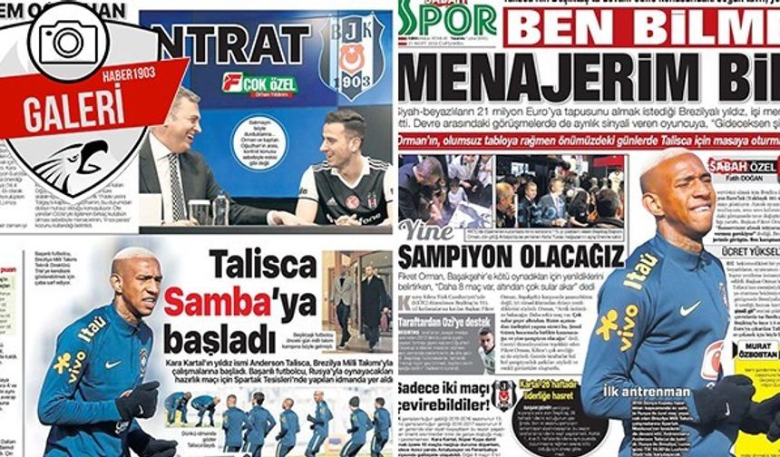 Gazetelerde Beşiktaş manşetleri (21.03.2018)