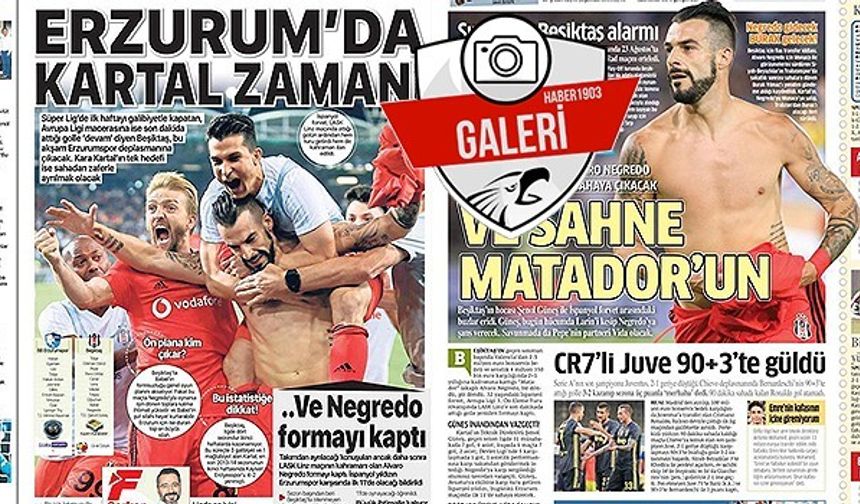 Gazetelerde günün Beşiktaş manşetleri (19.08.2018)