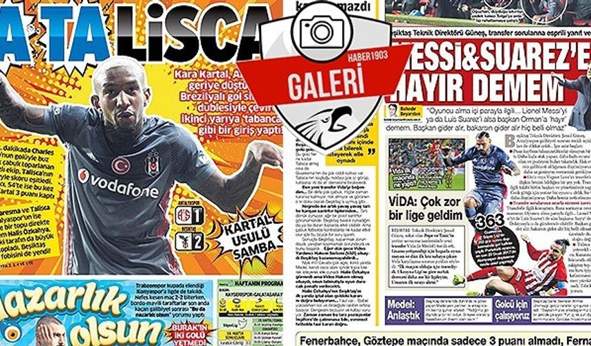 Beşiktaş'ın Antalyaspor galibiyeti gazetelere böyle yansıdı!