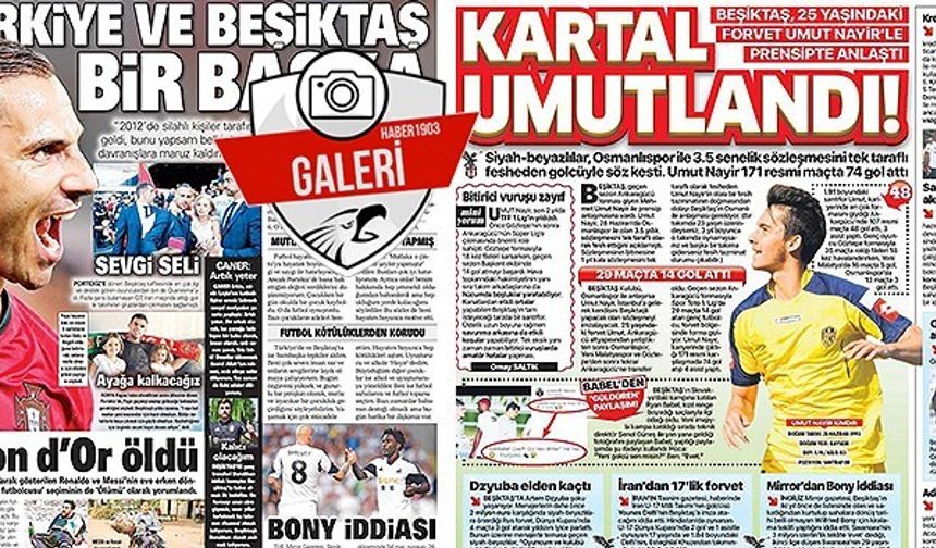 Gazetelerde günün Beşiktaş manşetleri (03.07.2018)