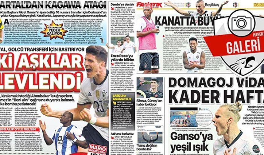 Gazetelerde Beşiktaş manşetleri (06.08.2018)