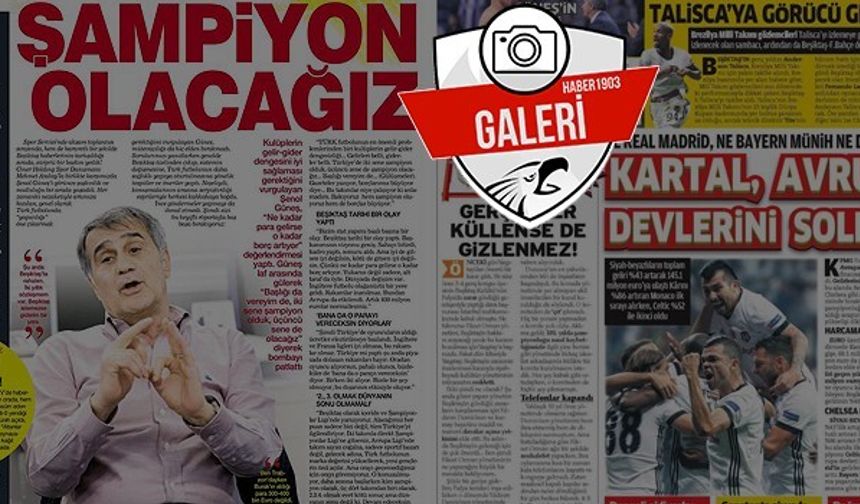 Gazetelerde günün Beşiktaş manşetleri (09.02.2018)