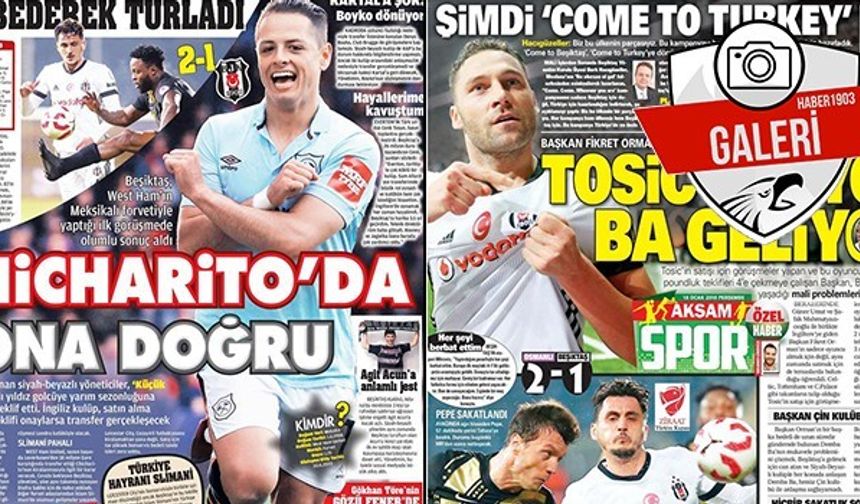 Gazetelerde Beşiktaş manşetleri (18.01.2018)