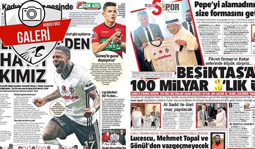 Gazetelerde Beşiktaş manşetleri (25.03.2018)