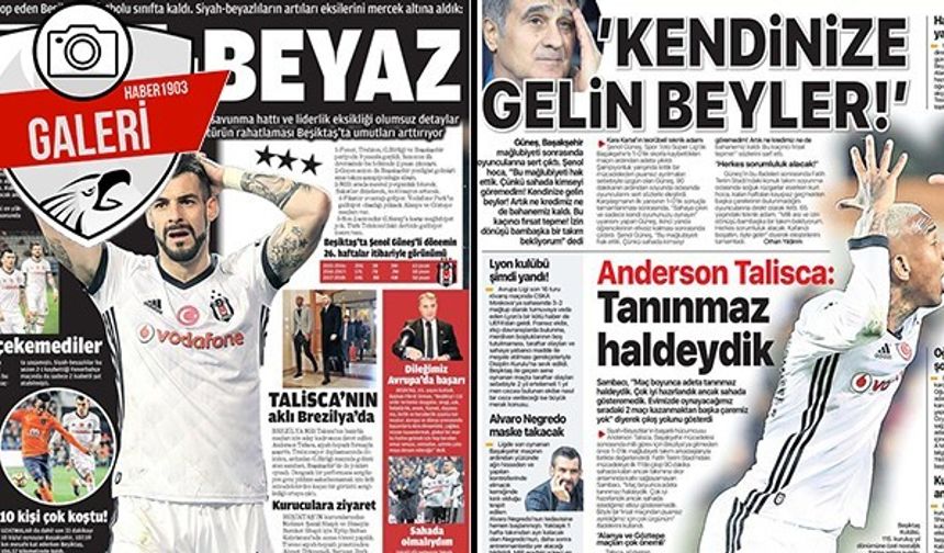 Gazetelerde Beşiktaş manşetleri (20.03.2018)