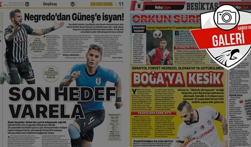 Gazetelerde günün Beşiktaş manşetleri (01.07.2018)